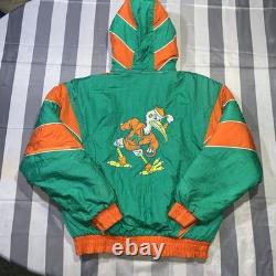 Miami Hurricanes Vintage Pro Player Color Wave Puffer Jacket Super Rare 90s
