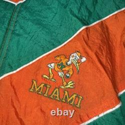 Miami Hurricanes Vintage Pro Player Color Wave Puffer Jacket Super Rare 90s