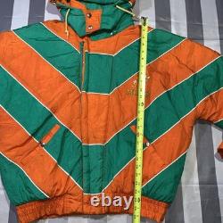 Miami Hurricanes Vintage Pro Player Color Wave Puffer Jacket Super Rare 90s