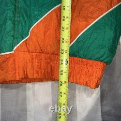 Miami Hurricanes Vintage Pro Player Color Wave Puffer Jacket Super Rare 90s