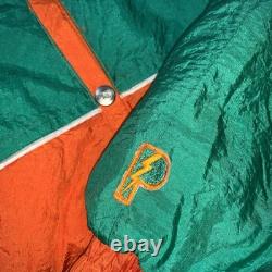 Miami Hurricanes Vintage Pro Player Color Wave Puffer Jacket Super Rare 90s