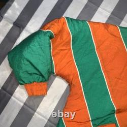 Miami Hurricanes Vintage Pro Player Color Wave Puffer Jacket Super Rare 90s