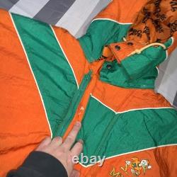 Miami Hurricanes Vintage Pro Player Color Wave Puffer Jacket Super Rare 90s