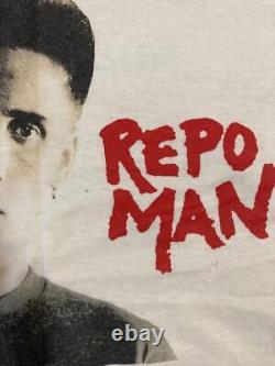 Movie Repo Man T-Shirt Super Rare Period Cult Vintage White White Punk