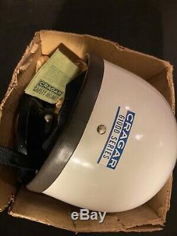 NOS! 60'S IN BOX WithTAG RARE CRAGAR BELL VINTAGE EARLY AUTO MOTORCYCLE HELMET