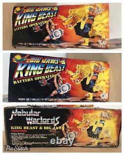 NOS NIB Super Rare Vintage 1980's Nebular Warlords Big Jaws & King Beast