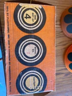 NOS SUPER RARE Vintage 1960s Flower Power flocked Krazee Hubs Hub Caps withbox (4)