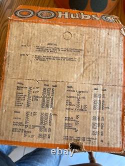 NOS SUPER RARE Vintage 1960s Flower Power flocked Krazee Hubs Hub Caps withbox (4)