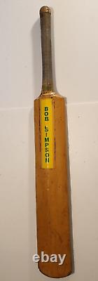 NUTTING & YOUNG Bob Simpson SUPER RARE Australian Made Vintage Cricket Bat