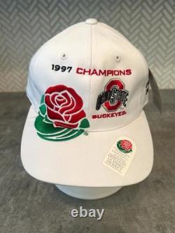 NWT Super Rare Vintage 90s Ohio State Buckeyes Rose Bowl Champions Snapback Hat