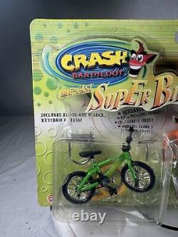 New Sealed Very Rare Vintage Crash Bandicoot Die-cast Super Bike Play Set 1999