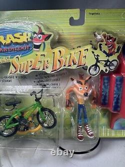 New Sealed Very Rare Vintage Crash Bandicoot Die-cast Super Bike Play Set 1999