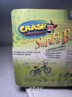 New Sealed Very Rare Vintage Crash Bandicoot Die-cast Super Bike Play Set 1999