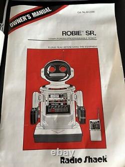 New Vintage Robie Sr Radio Shack Robot Complete in box, Super Rare NOS read