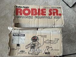New Vintage Robie Sr Radio Shack Robot Complete in box, Super Rare NOS read