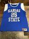 Nike Vintage Super RARE Basketball Team Jersey Kansas K-State Men's M Blue-56323