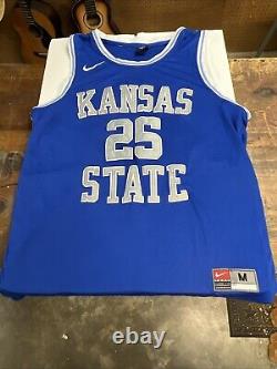 Nike Vintage Super RARE Basketball Team Jersey Kansas K-State Men's M Blue-56323