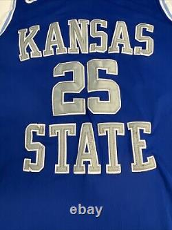 Nike Vintage Super RARE Basketball Team Jersey Kansas K-State Men's M Blue-56323