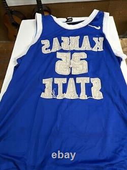 Nike Vintage Super RARE Basketball Team Jersey Kansas K-State Men's M Blue-56323