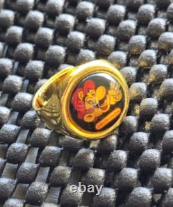Nintendo Employee Super Mario World Peace Sign Golden Ring Rare Vintage SNES GB
