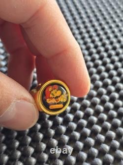 Nintendo Employee Super Mario World Peace Sign Golden Ring Rare Vintage SNES GB