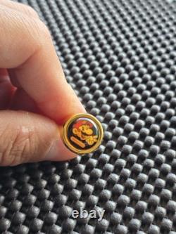 Nintendo Employee Super Mario World Peace Sign Golden Ring Rare Vintage SNES GB