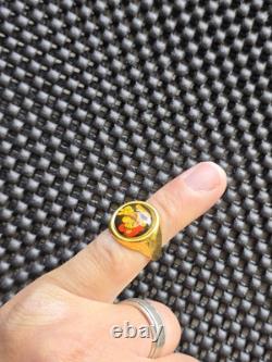 Nintendo Employee Super Mario World Peace Sign Golden Ring Rare Vintage SNES GB