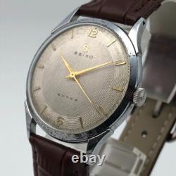OH serviced, Vintage 1958 SEIKO SUPER Rare dial J13001 Hand-winding Japan #1861