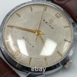 OH serviced, Vintage 1958 SEIKO SUPER Rare dial J13001 Hand-winding Japan #1861