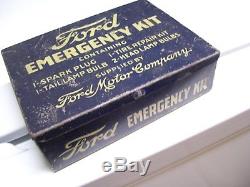 Original rare 30s Ford vintage Emergency kit box head lamps tool kit model a t