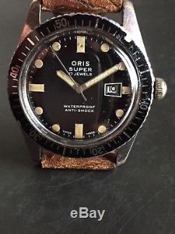 Oris Super Diver Vintage watch uhr 1960 17 Jewels Rare Handaufzug seher selten