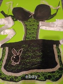 Playboy New Without Tags Rare Vintage Lingerie Size Large Black And White