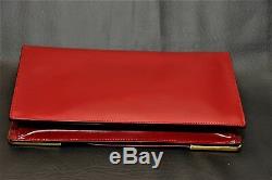 Prada Neiman Marcus 100th An. Cherry Brass Purse Clutch withStrap SUPER RARE