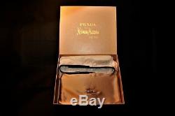 Prada Neiman Marcus 100th An. Cherry Brass Purse Clutch withStrap SUPER RARE