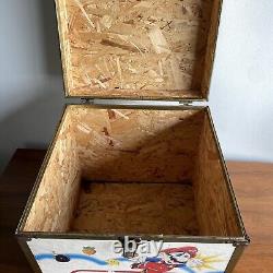 RARE 80s Vintage Nintendo Super Mario Zelda Wood Box Toy Chest Storage Case Wood