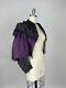 RARE Antique Victorian Purple silk Bridgerton corset bodice with jet beads AS IS