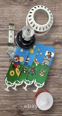 RARE COMPLETE Vintage Nintendo Super Mario Bros 4 Blade Ceiling Fan/Light
