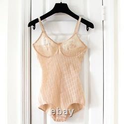 RARE Dior Vintage Kardashian Nude Sheer Monogram Bodysuit