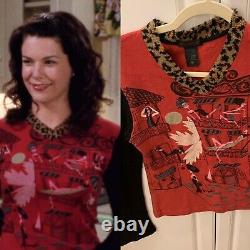 RARE Lorelai Gilmore Gilmore Girls Vintage Y2K Custo Barcelona Top Sweater Sz M