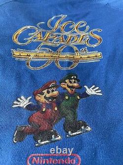 RARE Nintendo Super Mario Bros 1989 Ice Capades Vintage Sweatshirt, Sz Medium