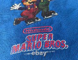 RARE Nintendo Super Mario Bros 1989 Ice Capades Vintage Sweatshirt, Sz Medium