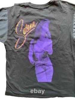RARE TWO-SIDED Selena Black SUPER VINTAGE T-Shirt SZ L 1995