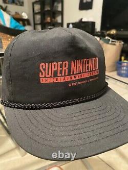 RARE VINTAGE 1991 Super Nintendo Hat Cap SNES Zip Back Nissin Sports Specialties