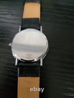 RARE VINTAGE New Old Stock Super Slim Gold and Leather Men's Watch