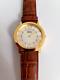 RARE VINTAGE Pristine Super Slim Gold and Leather Gentlemen's Watch