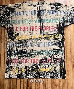 RARE VTG 1992 REM Automatic For The People AOP Shirt XL MINT Super Rare