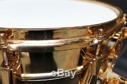 RARE Vintage 1960's Ludwig Super Sensitive 24k Gold Plated Snare Drum