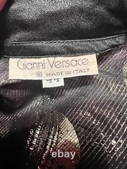RARE Vintage 1980's Gianni Versace Metallic MC Hammer Festive Shirt Blouse SZ 44