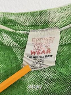 RARE Vintage 1990s Green Donkey Kong Country Super Nintendo T-Shirt Sz L/XL