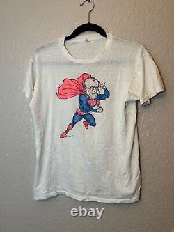 RARE Vintage 60s 70s Richard Nixon Super Hero Cape Single Stitch T-Shirt DERBY